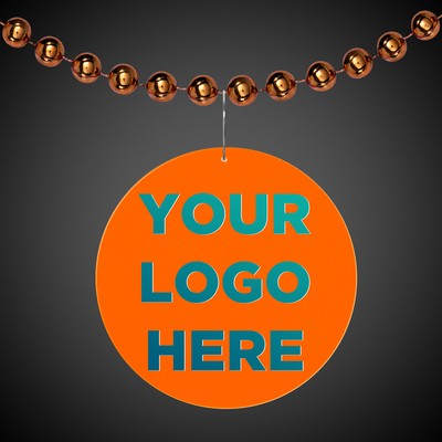 2 1/2" Orange Plastic Medallion Badge(Digi-Printed)